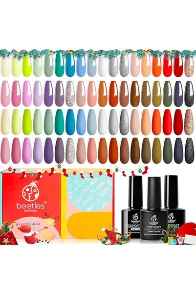 beetles Gel Polish مجموعة طلاء أظافر جيلي بيتلز - طلاء جيلي سحري، طقم عيد الم...