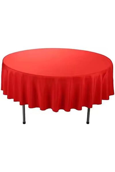 GENERAL White Round Table Cloth 70 Inch, Heavy Duty, Round Table Cover for Bu...