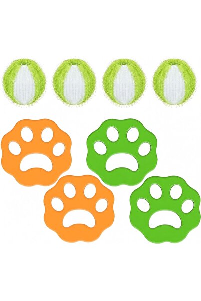 Generic Pet Hair Remover Paw Shape Laundry Balls, Washable Reusable