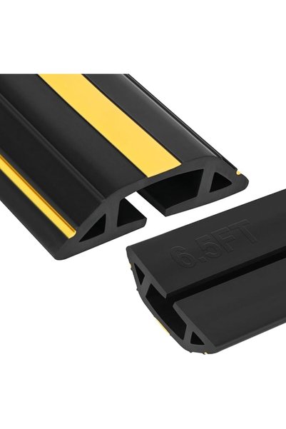 KASTWAVE Floor Cable Cover, 6.5ft Heavy Duty Cable Protector, PVC Floor Cord ...