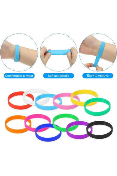 Generic Green Silicone Wristbands, Pack of 10, Blank Rubber Bracelets pack of 100