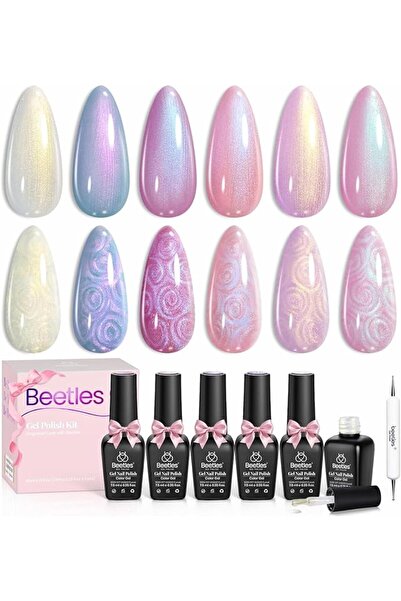 beetles Gel Polish مجموعة طلاء أظافر جل صيفية من بيتس، 20 لونًا بألوان الباست...