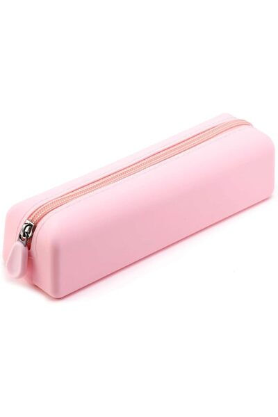 NALACAL Silicone Pencil Case, Pink, Aesthetic Pencil Pouch, Holds 30 Items, Z...