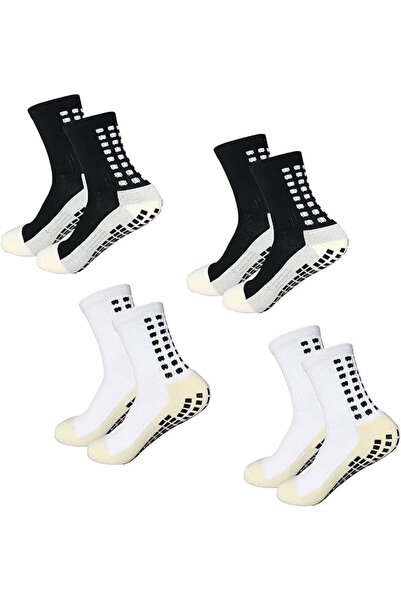 GENERAL 4 Pairs Men's Non-Slip Soccer Socks with Silicone Grip Pads – Anti-Sk...
