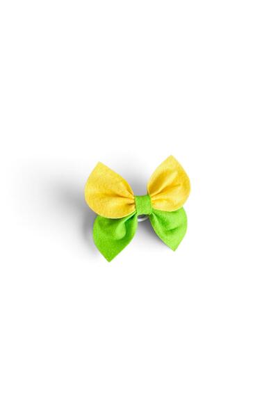 feltland Fundita de par din fetru moale 1mm pentru fetite FELTLAND, 1 buc, 10*9cm - galben pal/verde