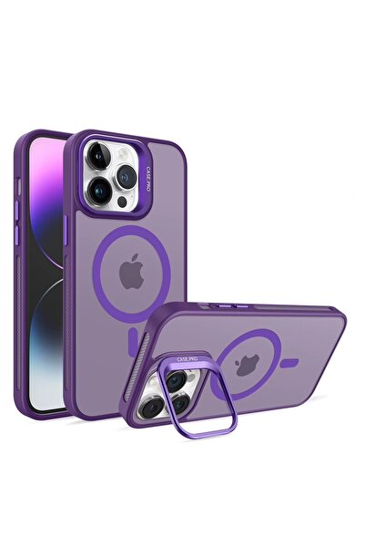 Acex iPhone 13 Pro Uyumlu MagSafe Kılıf Mıknatıslı Standlı Darbeye Dayanıklı ...