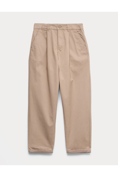 Marks & Spencer Pamuklu Pileli Chino Pantolon
