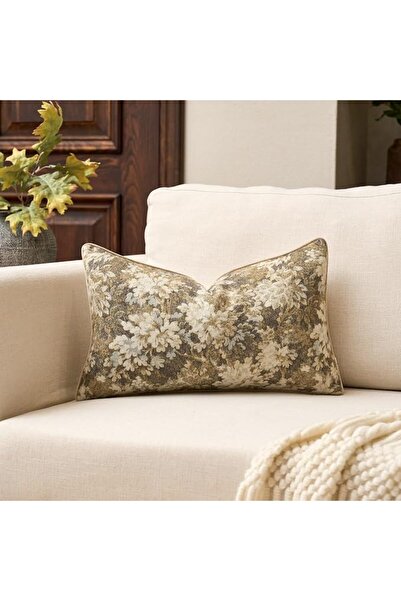 Yangest Neutral Floral Design Cushion Cover, Classic Decorative Textured Soft...
