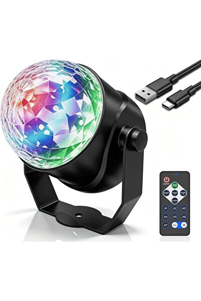GENERAL 3W RGB Acrylic Magic Ball LED Disco Light, Mini Stage DJ Lamp with So...