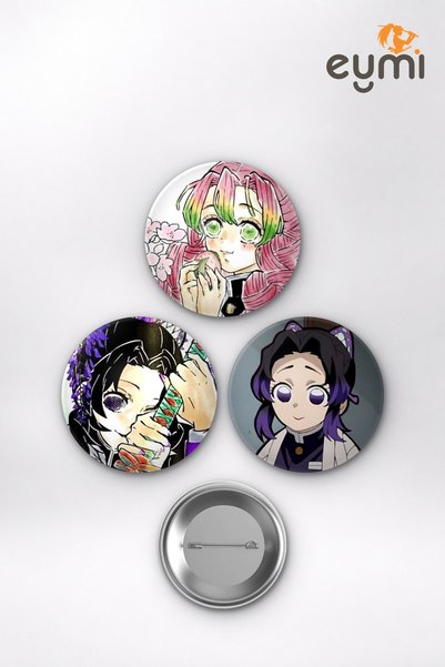 Eymi Design Demon Slayer Animesi Mitsuri Kanroji ve Shinobu Kocho Hashiras An...