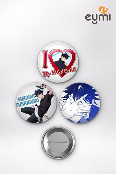 Eymi Design Jujutsu Kaisen Animesi Megumi Fushiguro ve Sukuna Shadow Anime Ro...