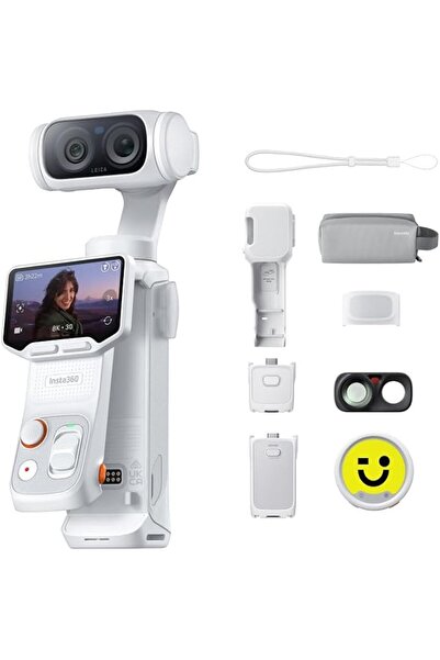 Insta360 Luna Ultra Creator Bundle, 8K Dual-Lens Leica Vlog Camera, White