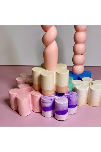 Bloom Rose Shaped Long Candle Holder
