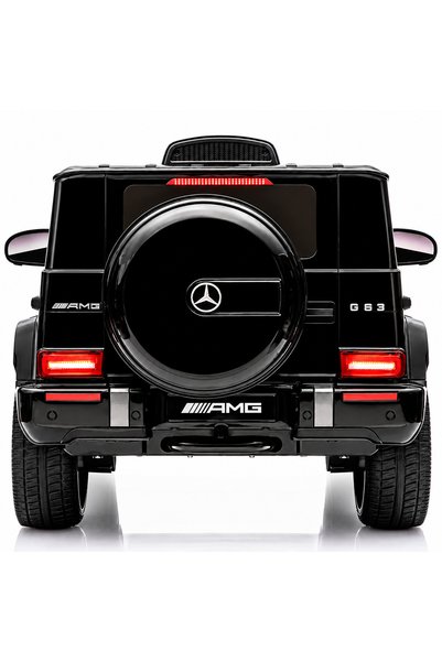 AT Performance Mașină electrică Mercedes-Benz AMG G63 pentru copii, licențiată oficial, 12V 4.5Ah, 2 motoare 30W, telecomandă 2.4G, suspensie, LED, Bluetooth, USB, radio FM