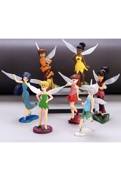 TNAGORA Set de 7 figurine Tinkerbell din Păpușa Peter Pan, Tinkerbell, Prințesa Elf, Floare, Tnagora ®