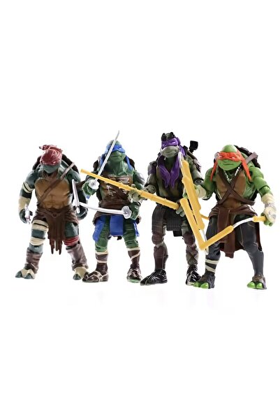MBong Set de 4 figurine Țestoasele Ninja, Teenage Mutant Ninja Turtles, Mbong...