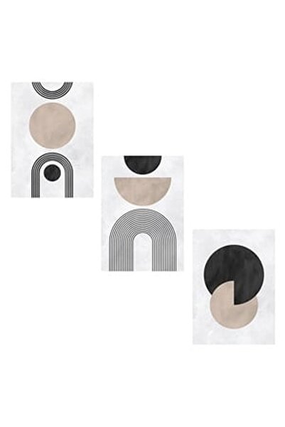 CBD CORAL BEST DEALS Set de postere - Poster decorativ cu modelul „Forme” 50x...