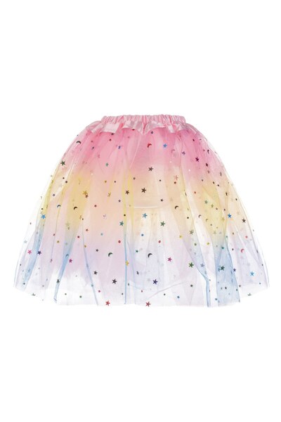 DD SHOP Fusta Tutut Multicolora cu Confeti Stele Luna - Accesorii Halloween Fete