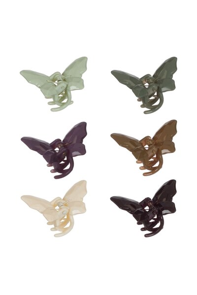 DD SHOP Clame Par Fluturi de Diferite Culori pentru Femei 4.5cm - 6buc