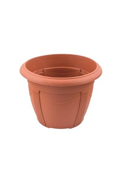 CBD CORAL BEST DEALS Ghiveci de flori din plastic, culoare terracotta, Ø23x18...