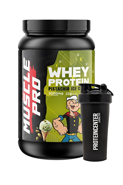 PROTEİN CENTER Muscle Pro Whey Protein 1000 Gr Fıstıklı Dondurma (SHAKER HEDİ...