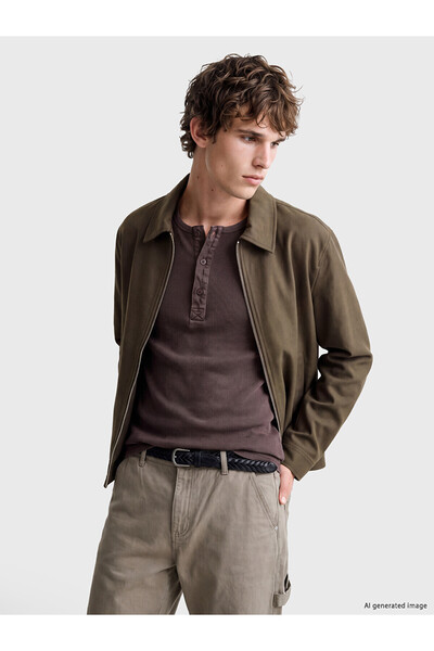 LC Waikiki Nevavm with Difference Lcw Vision Beige Regular Fit Shirt Collar M...