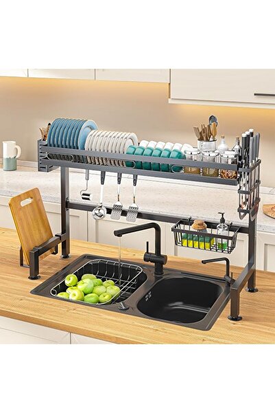GENERAL Over Sink Dish Drying Rack Kitchen Above Sink Shelf Large Capacity 82...
