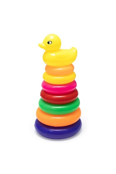 Robentoys Joc piramidal cu rațe și inele colorate