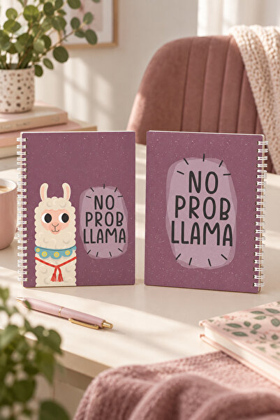 Paytak Moda Lama - No Problama Animal Patterned A5 Spiral Colorful Notebook 4...