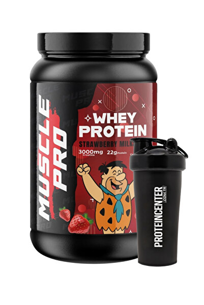 PROTEİN CENTER Muscle Pro Whey Protein 1000 Gr Çilek Aromalı Protein (SHAKER ...