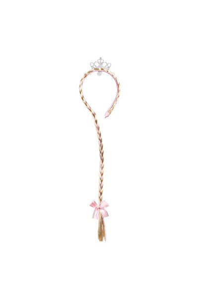 DD SHOP Coronita de Par Argintie cu Glitter Coroana Coada Blonda pentru Copii...