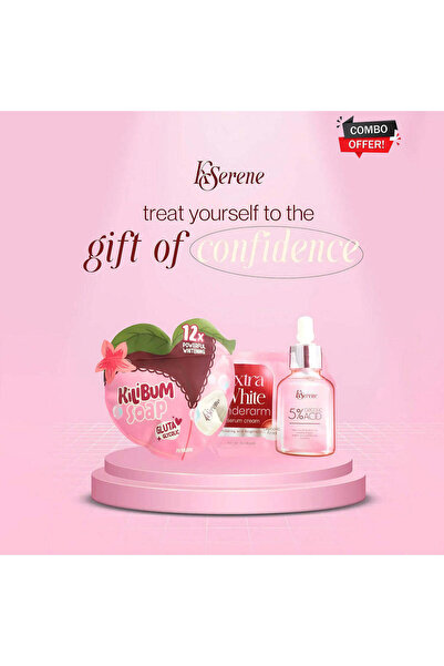 Kserene (Extra White Underarm SERUM Cream 30g + Kilibum SOAP 3 x 70g) - (COMBO)