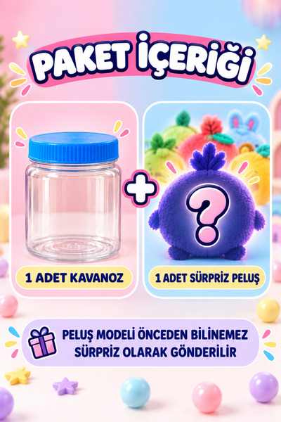 ZİVENTA Magic Closed Package Jar Toy Add Water Shake Plush Figure 1 Piece