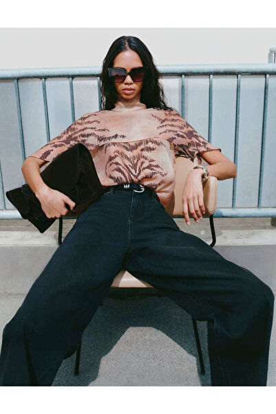 Marks & Spencer Hayvan Desenli Pelerin Detaylı Bluz
