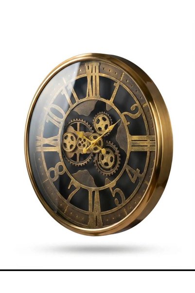 ZENTİME İmperial Gold 70 x 70 cm Çarklı Duvar Saati