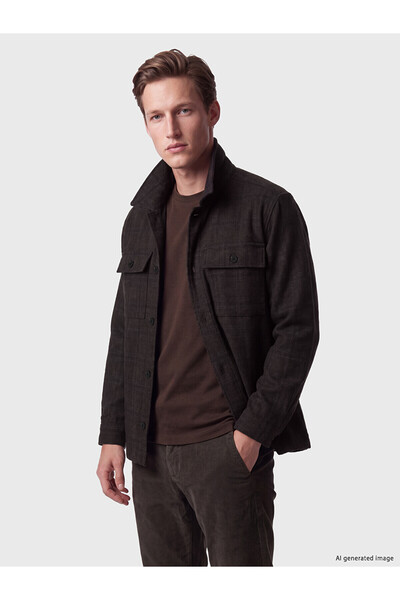 LC Waikiki Nevavm with Difference Southblue Brown Flannel Plaid Standard & Re...