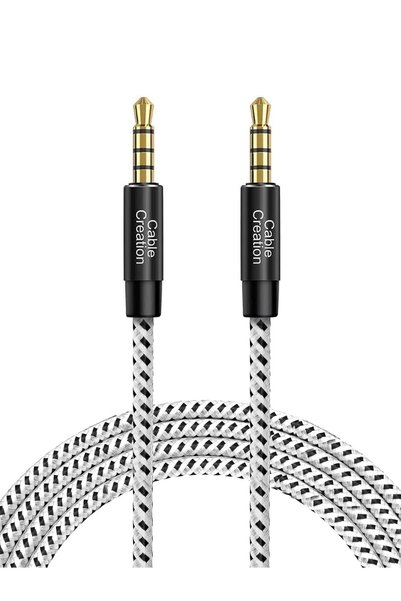 cable creation CableCreation 3.5mm TRRS Audio Cable 6FT, 4-Pole Aux Cord Hi-F...