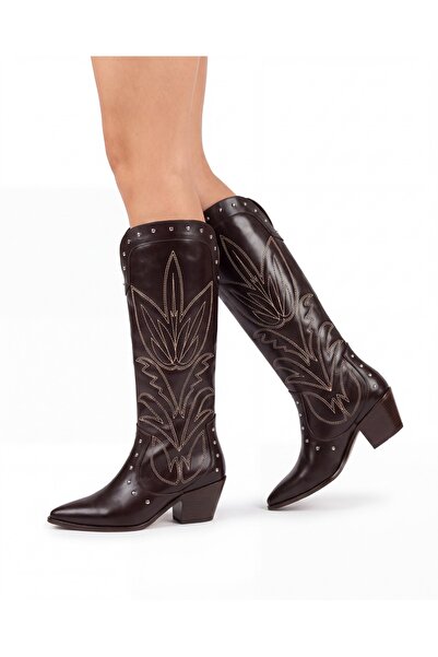 Generic Brand Code, 60. Western Style Boots, Embroidery Work, Pin Accessories...