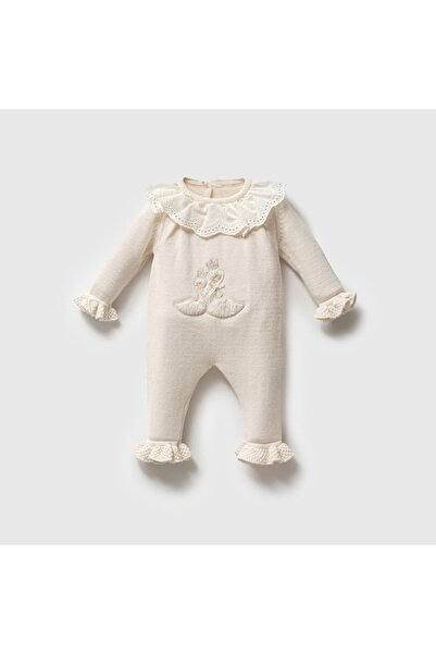 STRAWBABY Nipperland Fisto Lace Collar Swan Embroidered Baby Girl Knitwear Ju...