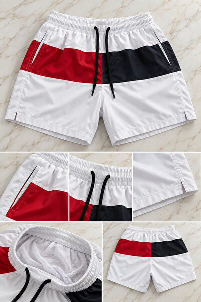 HELMİRA Men's Swim Shorts with Pockets, Mesh Lining, Elastic Waist, Quick Dry...