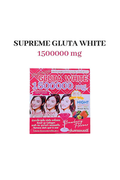 Supreme جلوتا وايت 1500000 ملغ مشروب للتبييض ومكافحة الشيخوخة
