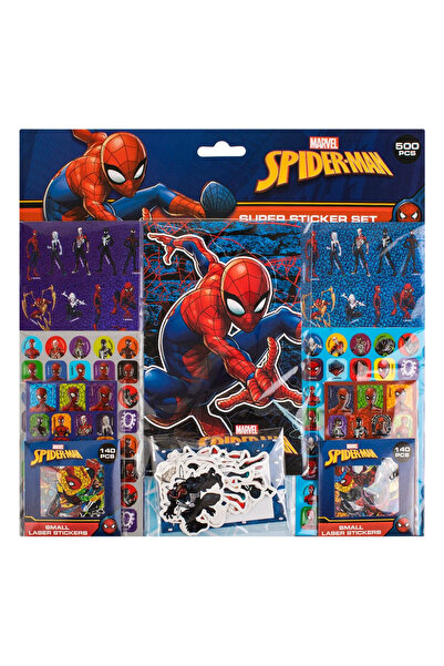 SPIDERMAN Set Autocolante & Album - 500buc, 43x40cm, Plastic