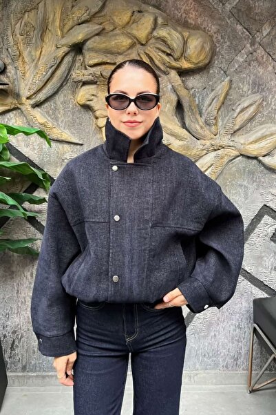 sunfyre Snap Detailed Zippered Bomber Jacket Sun568