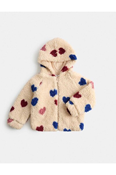 Marks & Spencer Kalp Desenli Peluş Çocuk Mont
