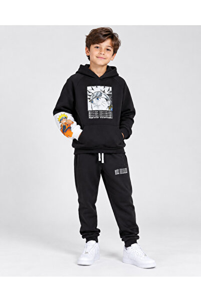 Ugly Duck 08-14 Years Old Naruto Original Black Sweatpants - Black