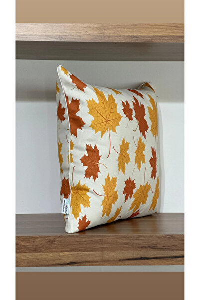 KIRLENTİM D00979 Autumn Leaf Pattern Throw Pillow Cover