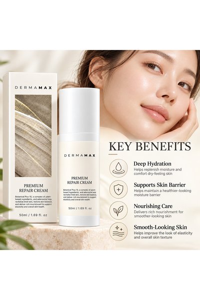 DERMAMAX Premium Repair Cream 50ml – Hydrating & Nourishing Skin Cream for Face & Body