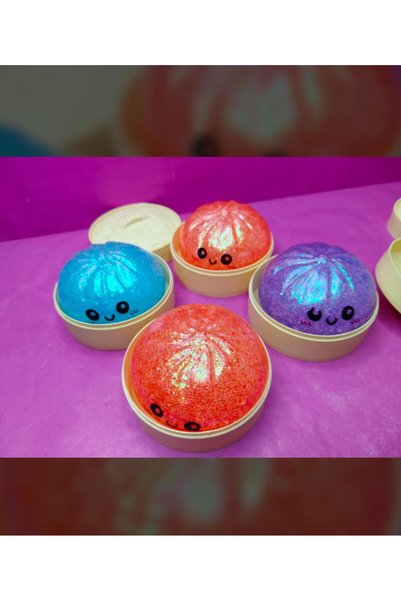 Generic Brand Glitter Dumpling Squishy Fidget Toy – Kawaii Mochi Fidget Toy Soft Bao Bun Stress Relief Balls with Realistic