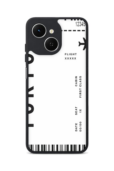 TECNO Spark 40C Compatible Air Ticket Patterned Camera Protected Shockproof Case