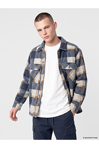 LC Waikiki Esvab • Modern & Distinctive Relax Fit Checkered Embroidered Men's...